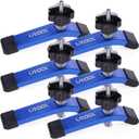 UTOOL 6 Pack T-Track Hold Down Clamps Kit with 3-1/2" T-Bolts, 6-1/3" L x 1-1/5" Width, Heavy Duty Anodized Clamps for Woodworking, Starlight Blue