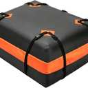 DUMOS Car Rooftop Cargo Carrier 15 Cubic Feet, Car Roof Waterproof PVC Bag, with Anti-Slip Mat, Combination Luggage Lock, Reinforced Straps & Door Hooks, Fit Vehicles with/Without Roof Racks