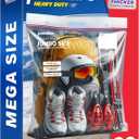 20 Gallon Heavy Duty Jumbo Storage Bags with Handle  24" x 34" Resealable Zipper Top, Oversized Storage Solution for Clothes, Food, Pillow, Bedding, Household, BPA-Free, Pack of 5, 6 Mil Thick