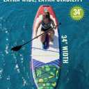 11'x34 Inflatable Paddle Board for Adults Youth, Extra Wide 430LBS Capacity SUP, Stable 2-3 Person Family for Lake Ocean Fishing Surfing Yoga, Includes Accessories