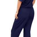 PRETTYGARDEN Jumpsuits for Women 2026 Summer Dressy Off Shoulder Romper Spring Vacation Travel Lounge Outfits Clothes (Blue, XXXL)