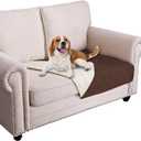 Ameritex Waterproof Dog Bed Cover Pet Blanket for Furniture Bed Couch Sofa Reversible (30x53 Inch (Pack of 1), Chocolate+beige)