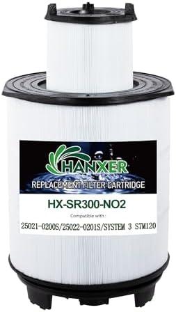 HANXER S7M120 Inner and Outer Set Pool Filters Replace for Sta-Rite System 3, 25021-0200S, 25022-0201S, SR300 Pool Filter Cartridge, 300 Sq.Ft. Filtration Area