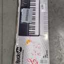 RockJam Compact 61 Key Keyboard with Sheet Music Stand, Power Supply, Piano Note Stickers & Simply Piano Lessons