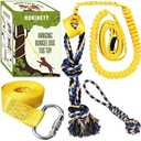 HOKINETY Dog Hanging Bungee Tug Toy: Interactive Tether Tug-of-War for Pitbull Small to Large Dogs to Exercise and Fun Solo Play - Durable Retractable Tugger Dog Rope Toy with 2 Chew Rope Toys