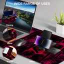 Large Gaming Mouse Pad, Extended Desk Mat with Non-Slip Rubber Base, 31.5 x 11.8 Inch Waterproof Surface, 3mm Thick for Gaming Home and Office (Doodle)
