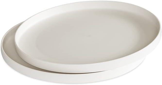 Nordic Ware 10-Inch Meal Plate, Set of 2, White, Microwave Safe Polypropylene