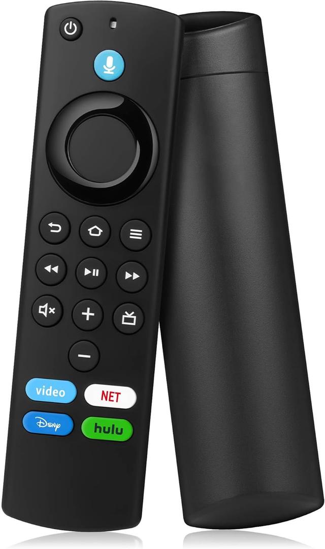 Replacement Firestick Remote Control for Fire Smart TV Cube & Stick (2nd Gen, 3rd Gen, 4K Max, 4K, Lite), Samrt TV 3rd Gen, for Toshiba, Insignia, Hisense, Pioneer TV (Black1)