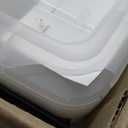 IRIS USA 32 Qt Stackable Plastic Storage Bins with Lids, 6 Pack - BPA-Free, Made in USA - See-Through Organizing Solution, Latches, Durable Nestable Containers, Secure Pull Handle - Clear (32 Qt. - 6 Pack, Clear)