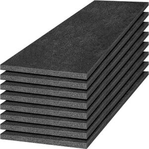 Pushglossy 8 Pcs Polyethylene Foam Sheet Apart Insert Pad Cushion Foam Packing Cuttable Craft for Toolbox Case Storage Camera DIY Crafts Projects Organization (54 x 16 x 1 Inch)
