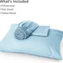 Bedsure Cooling Sheets Twin XL, Rayon Derived from Bamboo, Breathable & Soft Twin XL Sheet Sets, Deep Pocket Up to 16 Inches, Hotel Luxury Silky Dorm Bedding for Hot Sleepers, Aqua