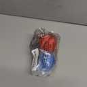 Nerf Dog Soccer Ball Dog Toy with Interactive Squeaker, Lightweight, Durable and Water Resistant, 2.5 Inches, For Medium/Large Breeds, Two Pack, Blue and Red