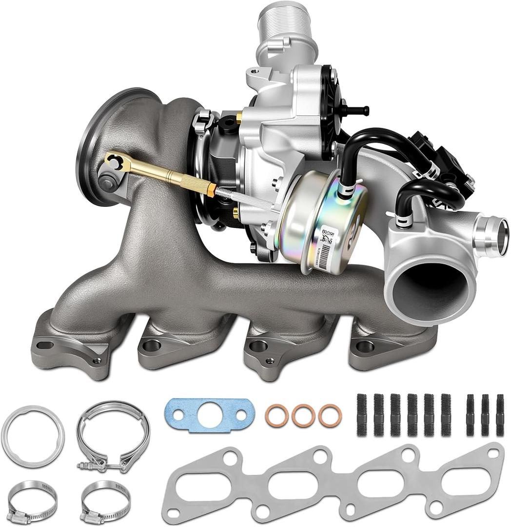 AUTOBABA 667-203 Turbo Turbocharger Kit with Gasket Compatible with 2011-2015 Chevrolet Cruze 2016 Cruze Limited 2012-2020 Chevy Sonic 2013-2021 Trax 2013-2021 Buick Encore L4 1.4L Replace# 55565353
