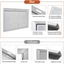 JIE JIN BBQ Access Door 35" W X 24" H Outdoor Kitchen Doors Double Doors Thickened 304 Stainless Steel Outdoor Kitchen Accessories Door for Indoor/Outdoor Kitchen Outdoor Cabinet BBQ Island