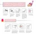 2 x Flower Press on Nails Short Square Fake Nails Pink Gradient False Nails with Design Reusable Acrylic Nail French Tip Glossy Pink Stick on Nail for Women Manicure 24PCS (B11)