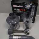 Mueller Multistick 800W 4-in-1 Immersion Blender Handheld, 12 Speed Hand Mixer - Turbo Boost, Heaviest Duty Copper Motor, Titanium Blades Hand Blender, Milk Frother Wand, Whisk, Beaker, Chopper, Grey (Grey)