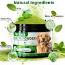 Dog Teeth Cleaning Powder, Dog Dental Powder with Natural Herbal Blend,Plaque Off Pet Tooth Cleaning lab co, Bad Breath & Tartar Remover for Dogs & Cats,Mint -5 OZ