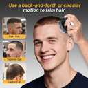 Moricsom® Self Haircut Kit for Men - USB Rechargeable Cordless Hair Clipper & Automatic Circular Hair Trimmer Adjustable Guide Combs DIY Self-Cut System Waterproof Grooming Tool for Home/Dorm