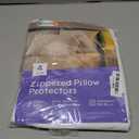 Ultra Soft Pillow Protectors with Zipper Standard Size - Set of 4 Breathable Pillow Covers - 100% Protection Against Stains, Dust & Dirt - Machine Washable (White)