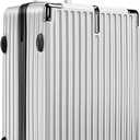 Hardside 20" Carry on Luggage with Hook, Spinner Suitcases with Wheels for Travel, Lightweight Luggage with TSA Lock, Silver, LXL001
