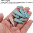 3 x MECCANIXITY Petal Mosaic Tiles for Crafts 100g Tear Drop Porcelain Mosaic Tiles for Mosaic Art Projects and Outdoor Decorations Peacock Blue