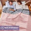 King Size Weighted Blanket for Adults (20 lbs, 80 x 87, Pink Grey) Cooling Heavy Blanket for Sleeping Perfect for 190-210 lbs, Breathable Blanket for Adults & Couple All Season, Machine Washable
