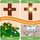 Jesus Building Block Set, The Shepherd GodCompatible with Lego Jesus Building Toy, Bible Story Jesus Figures with LED LightEaster, Christmas, Christian Gift for Adults and Kids Age 6+(331PCS)