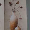 sechars Large Size Rustic Flower in Vase Painting Wall Art Beige Brown Lotus Pods Picture Canvas Prints Vintage Farmhouse Living Room Decorations 20"x40"x2PCS (Brown)