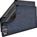 Sierra Concepts Front Door Mat Welcome Floor Mats - Entryway Indoor Outdoor Entrance Doormat, Patio, Porch, Muddy Shoe, Inside Outside Low Profile, 36x24 inches, 2-Pack Gray