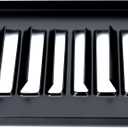 Fits 2x14 Duct Opening | Toe Kick Vent Cover by Handua | Cabinet Toe Kick Space Register Grille | HVAC Toe Space Vent Cover | Outer Dimensions: 3 3/8" X 15 3/8" | Black