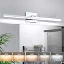 VOLISUN Modern Bathroom Vanity Light 31.5 inch, Rotatable, 18W Dimmable 5CCT Led Bathroom Light Fixture Over Mirror, Chrome Vanity Light for Bathroom Mirror Cabinets-ETL Certificated