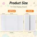 12 Pack Trifold Poster Board, 28x40 Inches White Presentation Board, Portable Display Board for Science Fair, School DIY Project and Business Exhibitions
