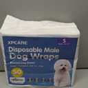 XPCARE 50 Count Disposable Male Dog Diapers, Male Dog Wraps,Super Absorbent Leak-Proof Fit (Small)