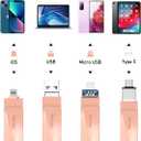 512GB Photo Stick for Phone, Qainerly USB Flash Drive for Phone All Models, 4-in-1 Design Transfer Storage, iPad/PC/Android