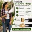 Flexible Garden Hose 50ft,Ultra Lightweight Water Hoses,Leak-Proof,Sturdy | Anti-burst Fabric with 10 Function Sprayer and 3/4" Solid Brass Fittings,Kink-Free&expandable,hose for Yard,Lawn,Outdoor