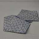 Columbia Blue Block Print Cotton Throw Pillow Covers for Decorative Couch Pillows for Living Room, Chic Boho Cute Outdoor Valentine Pillows Covers Gifts 20x20 Inches