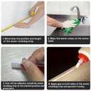 Flexible Quarter Round Molding Double Sided Self Adhesive Peel and Stick Bendable Molding Trim for Floor, Bathrooms, Cabinet Edge, Countertops, Kitchens (39inch)