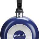 GoodCook Basics Fry Pan Ceramic Nonstick Aluminum Construction for Even Heating Non-Toxic PTFE & PFOA Free, 8-Inch, Blue