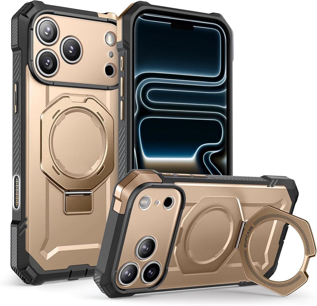 SUPCASE for iPhone 17 Pro Max Case with Kickstand (Unicorn Beetle Grip), [Camera Control Cover] [Compatible with MagSafe] [Military-Grade Drop Protection] Heavy Duty Magnetic Phone Case, Desert