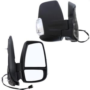 Right Passenger Side Mirror Short Arm fit for Ford Transit 150 250 350 350HD 2015-2025 Power Glass Manual Folding Heated Turn Signal 6pins #CK4Z-17682-CA