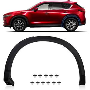 Driver Side Rear Wheel Fender Molding Trim Fit for Mazda CX-5 2017 2018 2019 2020 2021, Replace,KB7W51W50F8N, KB7W51W60F8N, MA1791101, MA1790101, Rear Left Side Fender
