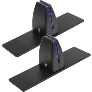 Sneeze Guard Support Clamp for 1/8" To 1" Thick Panel, 2-Pack Heavy Duty Aluminum Partition Clamp for Room Divider, Desk Partition, Privacy Panel, Acrylic Panels Or Plexiglass Shield(Black)
