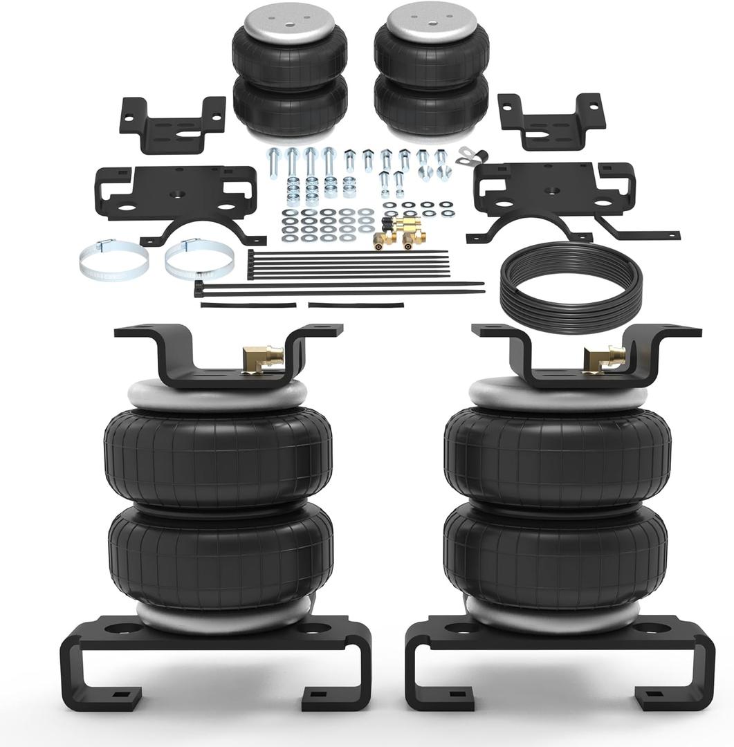 DEEAGLE 57275 Air Bags Suspension Kit for 2001-2010 Chevrolet Silverado 3500 2500HD, GMC Sierra 3500 2500HD, 5000Lbs of Load Leveling Capacity, Ride Rite Airbags for Trucks Rear Suspension