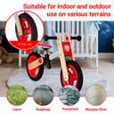 Udeas Wooden Toddler Balance Bike, Kids Balance Bike for 3 Year Old with Adjustable Seat, No Pedal Toddler Bicycle for Kids 3-5, Kid Training Bike for Boys and Girls Birthday Gifts Toys, Red