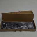 Amazon Basics Ultra Premium Wireless Keyboard and Mouse Combo - Rechargeable, Ultra Slim Design, Quiet, Full Size, Number Pad, Unifying Receiver, Black (QWERTY)