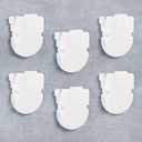 Tinoaly 15pcs Cubicle Clips, Plastic Cubicle Clips for Fabric Walls Fabric Panel Wall Hooks for Hanging Photos Notes Memos Documents (White)