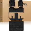 3W Floor Mats & Cargo Liner for 2021-2026 Chevy Suburban (Only 7 Seats (Not Fit 8/9 Seats) / Yukon XL (Not Fit Yukon) /Escalade ESV 7 Seat, TPE All Weather Custom Fit Full Set Car Liner,Bucket Seat