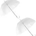 Clear Umbrellas for Rain Lightweight Windproof Large Clear Umbrella,Open Stick Umbrellas Fiberglass Frame Firm Durable Weddings,Graduation,Prom,Outdoor Events for Men and Women.