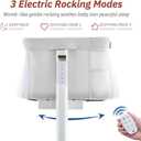 Self Rocking Bassinet, Electric Rocking Bassinet for Baby, White, Crib