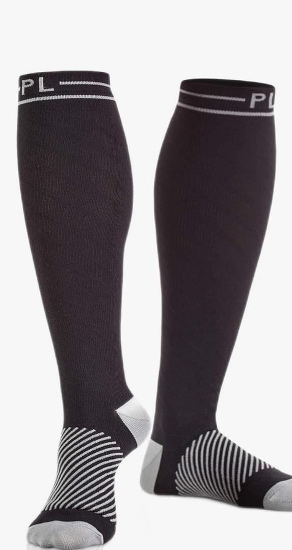 POWERLIX Compression Socks for Women & Men (Pair) for Neuropathy Swelling Pain Relief 20-30 mmHg Medical Knee-high Stockings